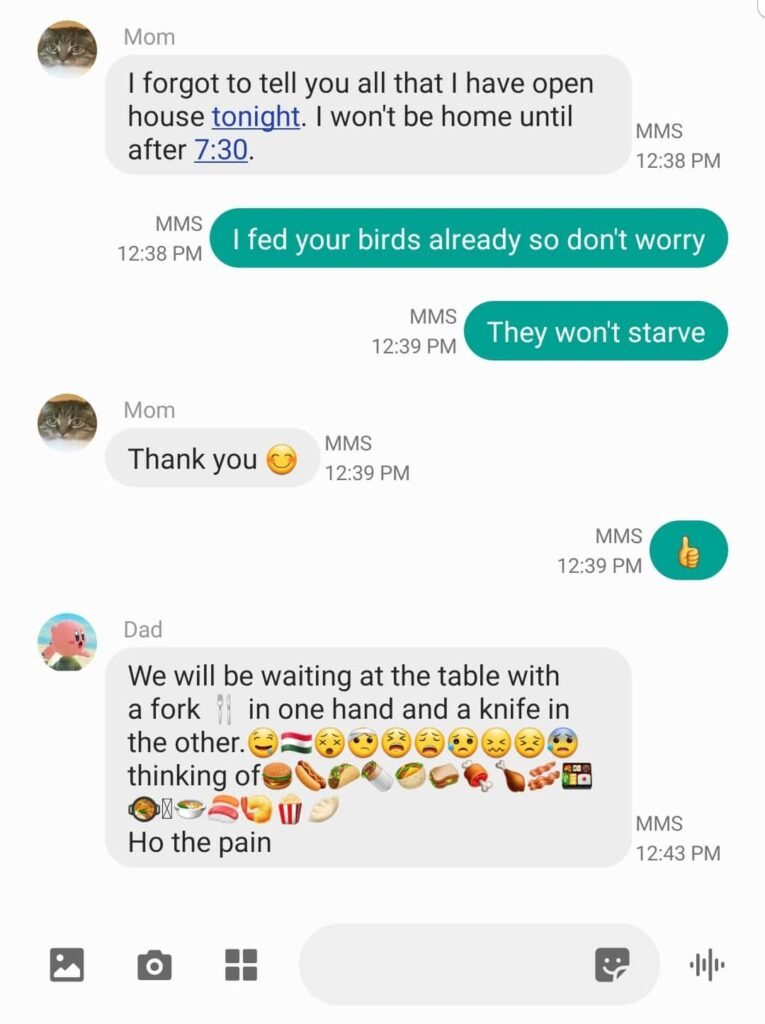 dad using emojis