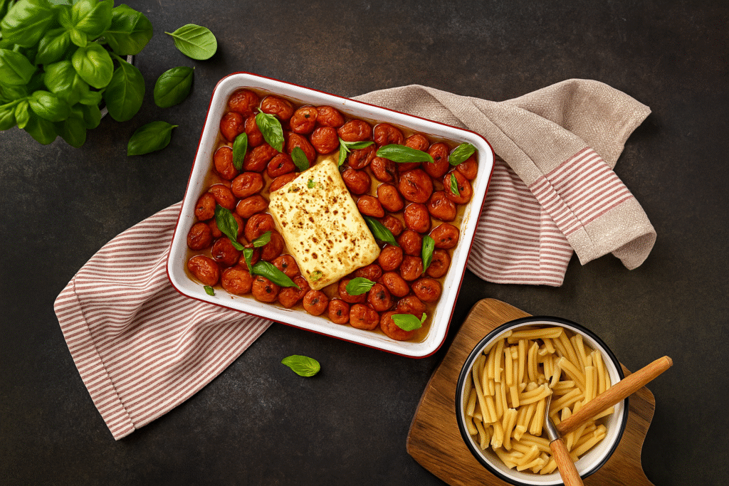 Tiktok viral feta pasta